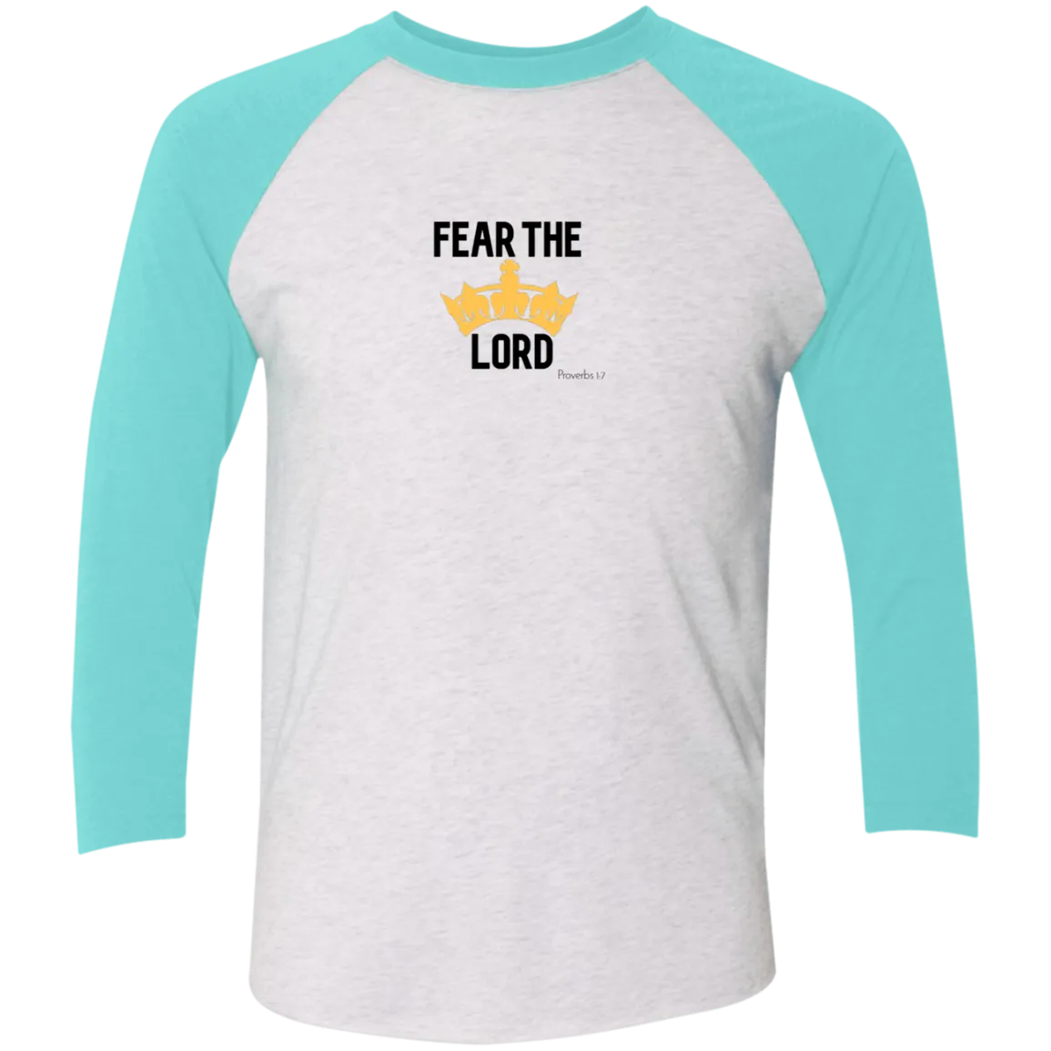 Fear the Lord Tri-Blend 3/4 Sleeve Baseball Raglan T-Shirt