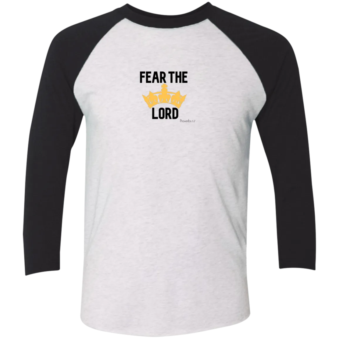 Fear the Lord Tri-Blend 3/4 Sleeve Baseball Raglan T-Shirt