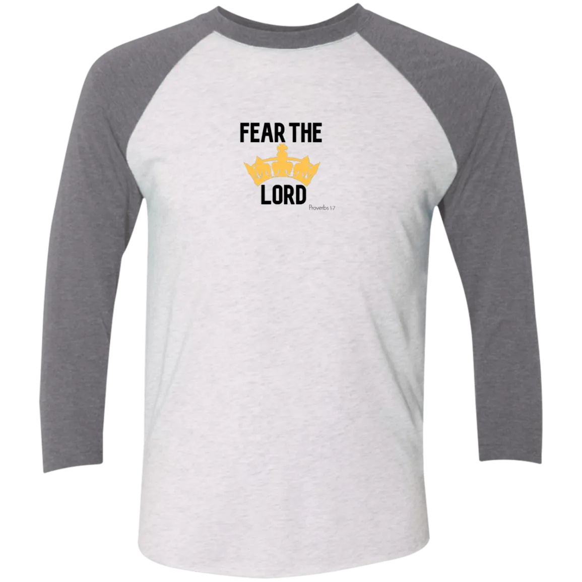 Fear the Lord Tri-Blend 3/4 Sleeve Baseball Raglan T-Shirt
