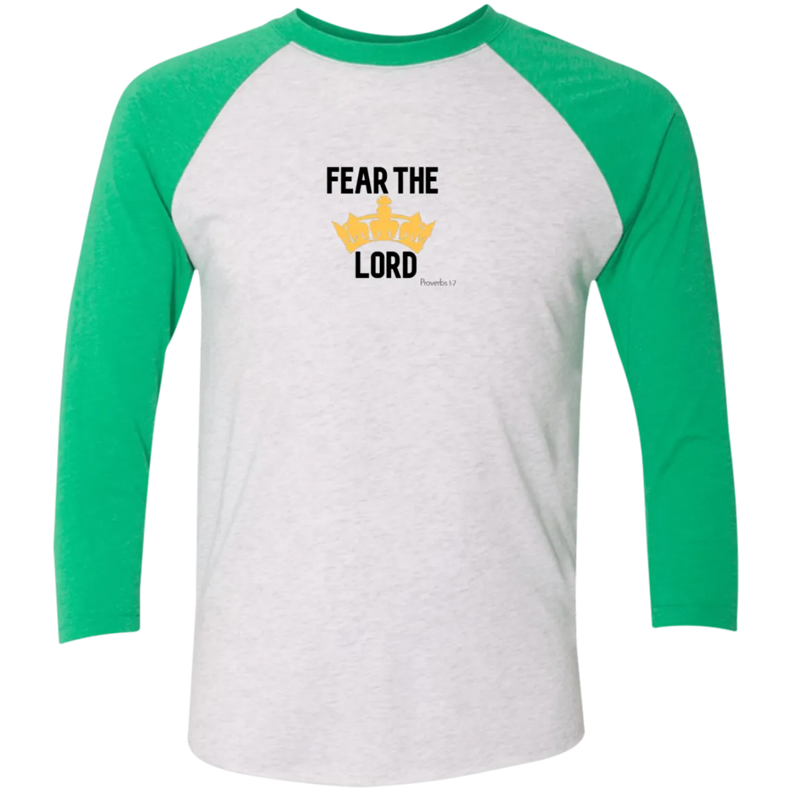 Fear the Lord Tri-Blend 3/4 Sleeve Baseball Raglan T-Shirt