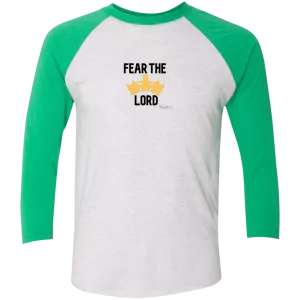 Fear the Lord Tri-Blend 3/4 Sleeve Baseball Raglan T-Shirt