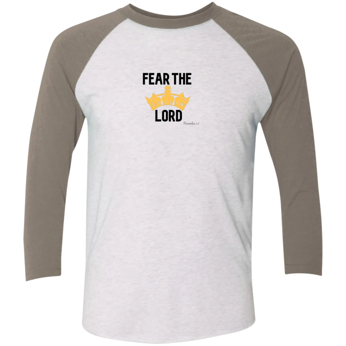 Fear the Lord Tri-Blend 3/4 Sleeve Baseball Raglan T-Shirt