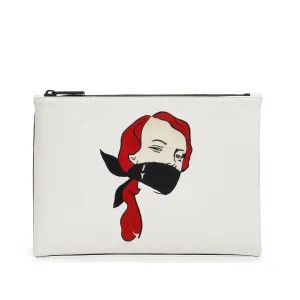 FETISH EMBROIDERED CLUTCH BAG