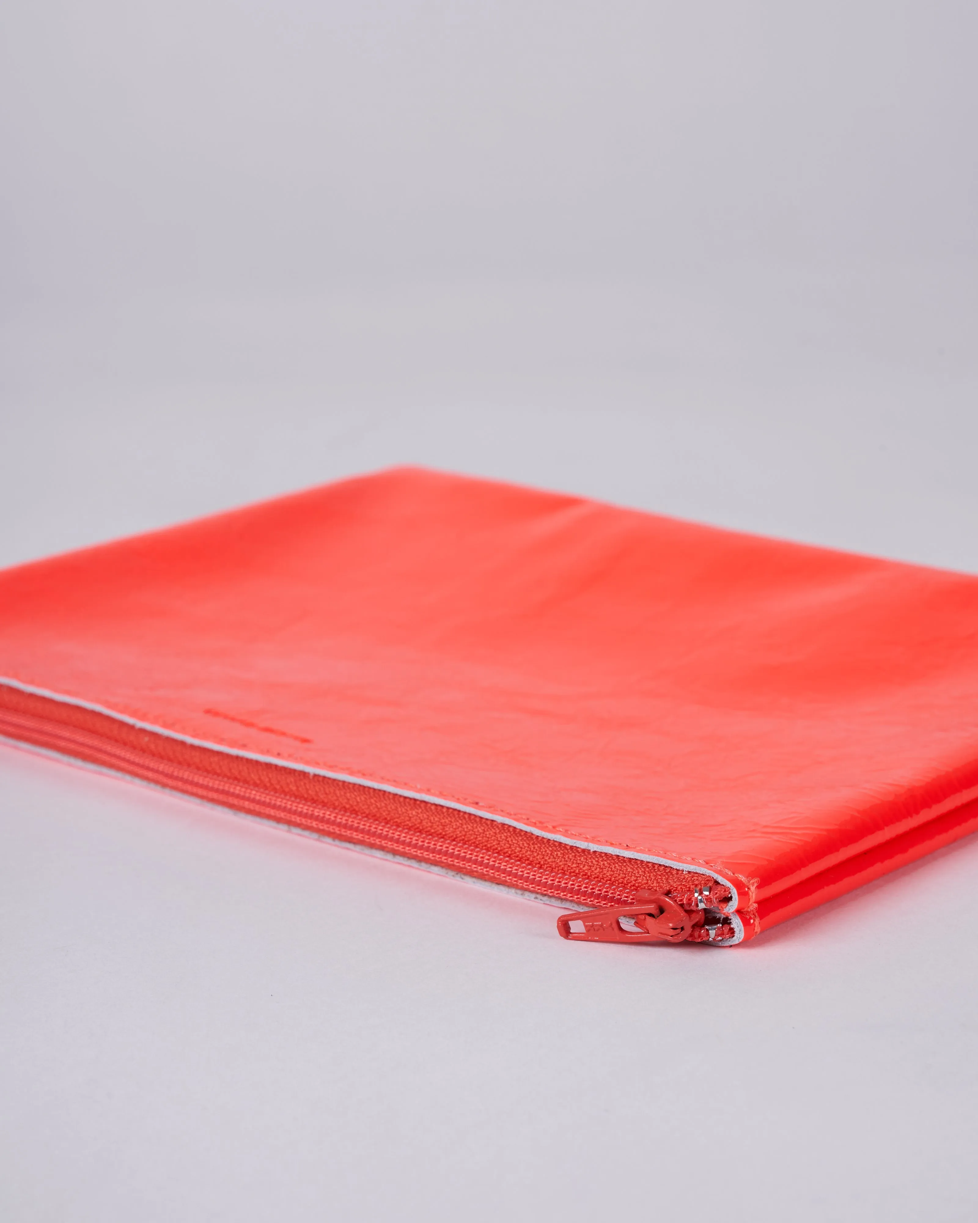 fluoro zip large - fluoro red