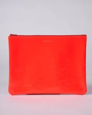 fluoro zip large - fluoro red