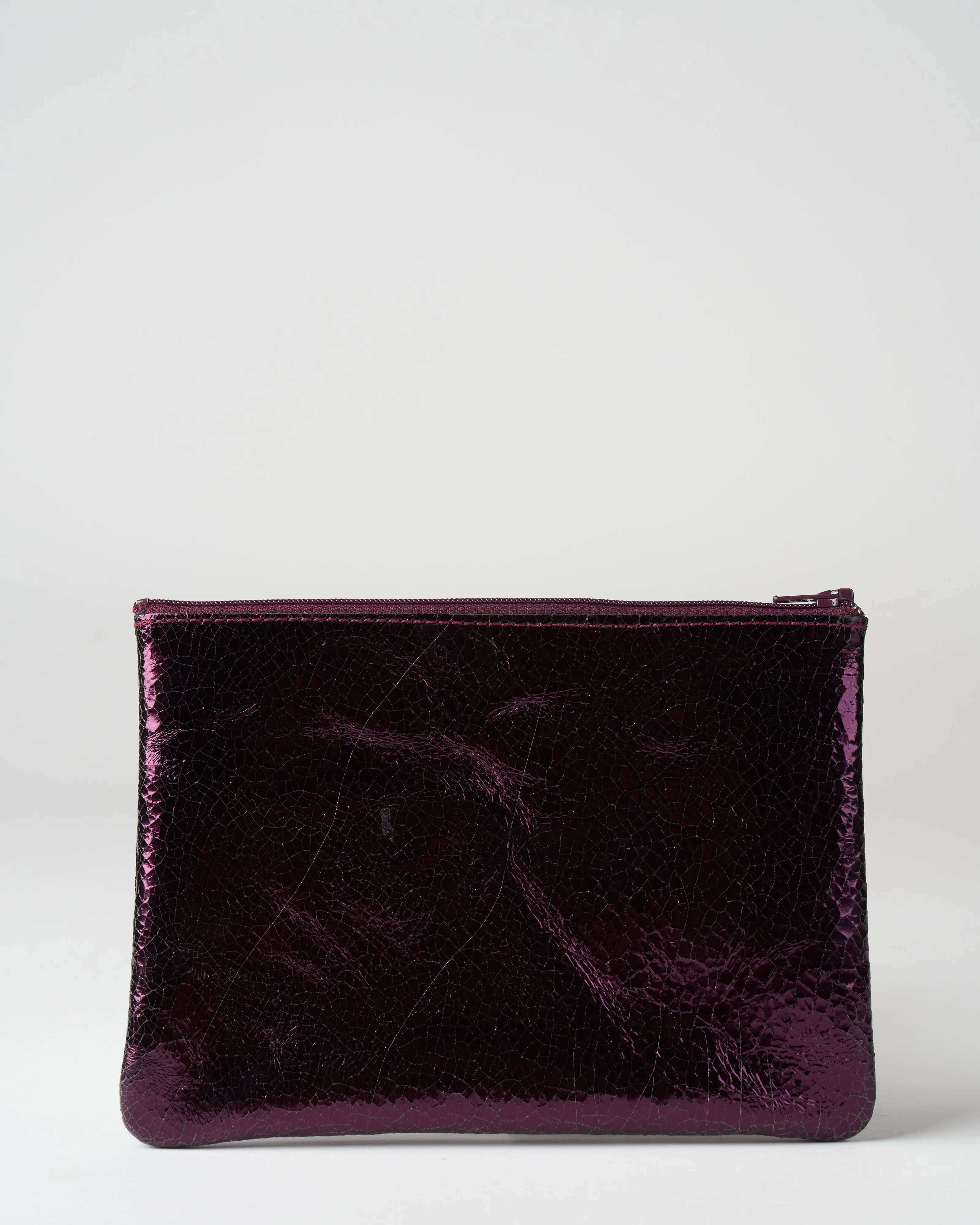 foil zip medium - distress eggplant