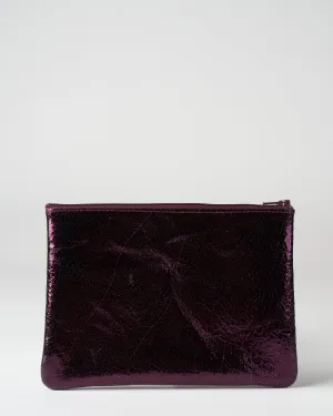 foil zip medium - distress eggplant