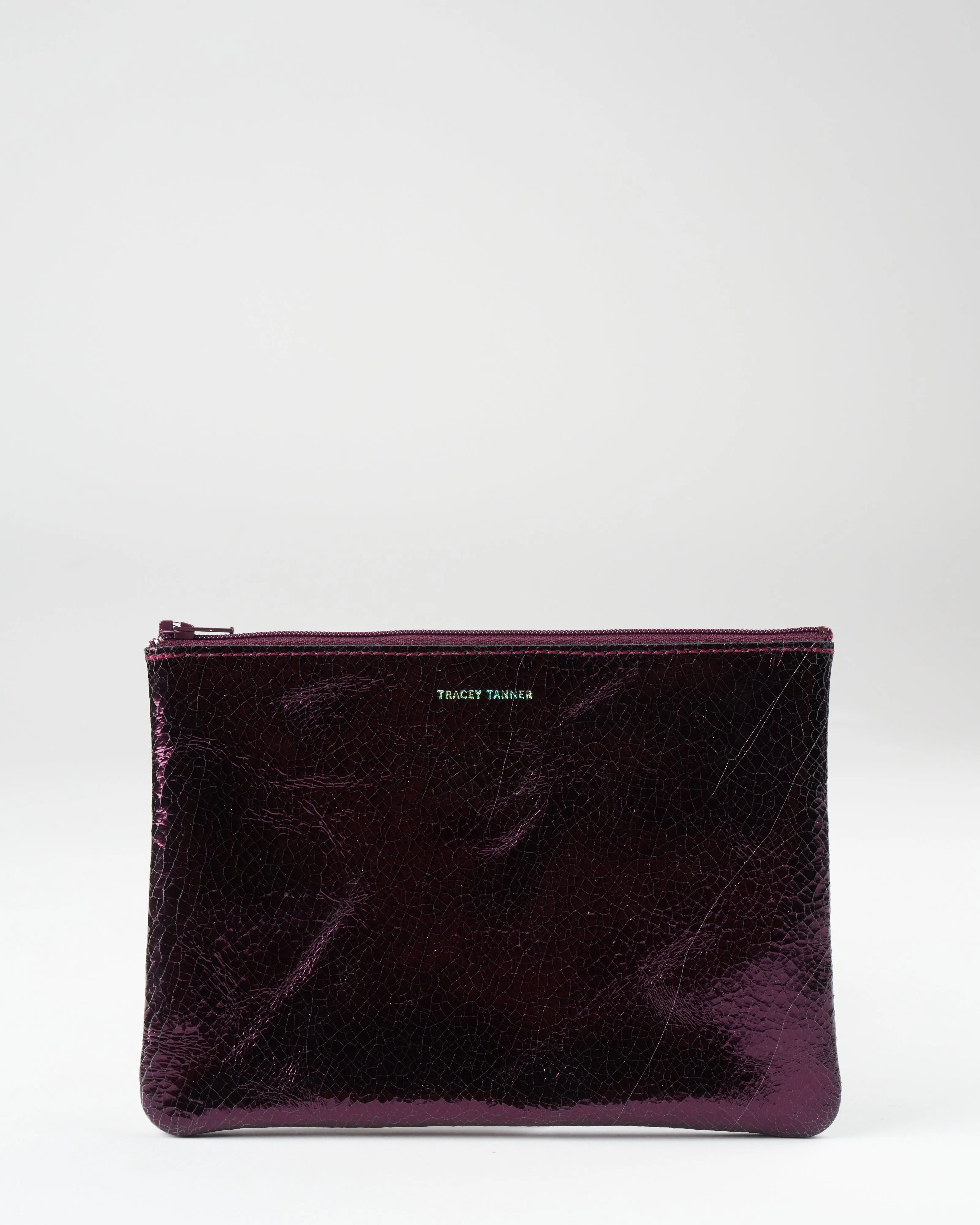 foil zip medium - distress eggplant