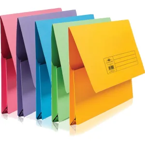 Foolscap Document Wallets (Assorted) pk 25