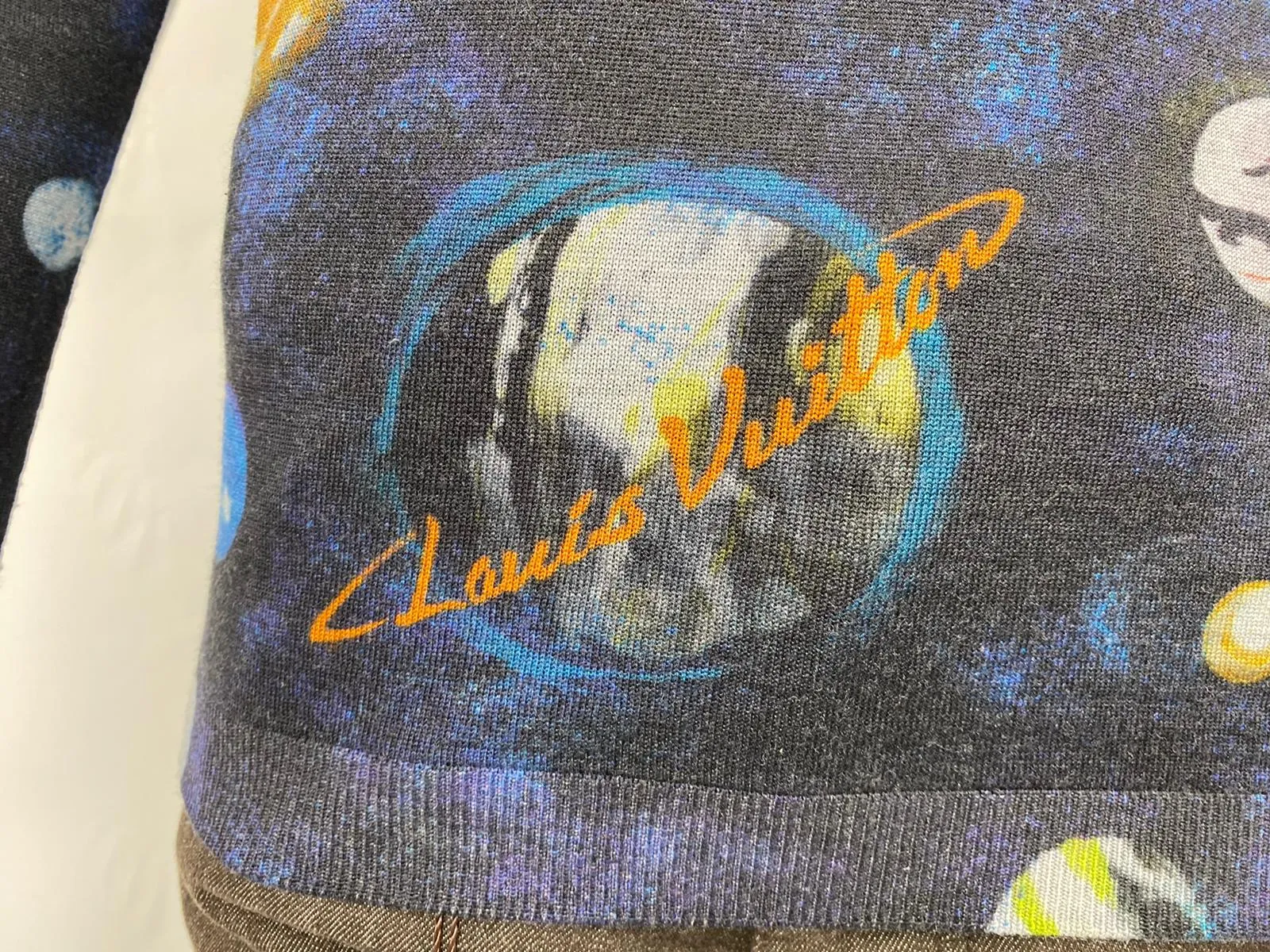 Garment Front Printed Planets Crewneck
