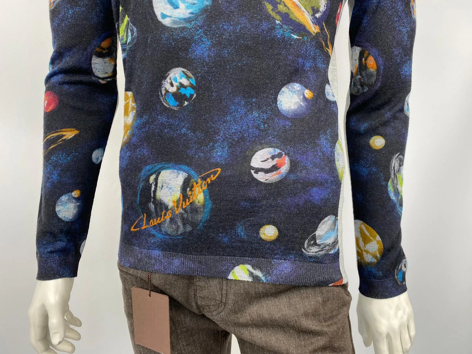 Garment Front Printed Planets Crewneck