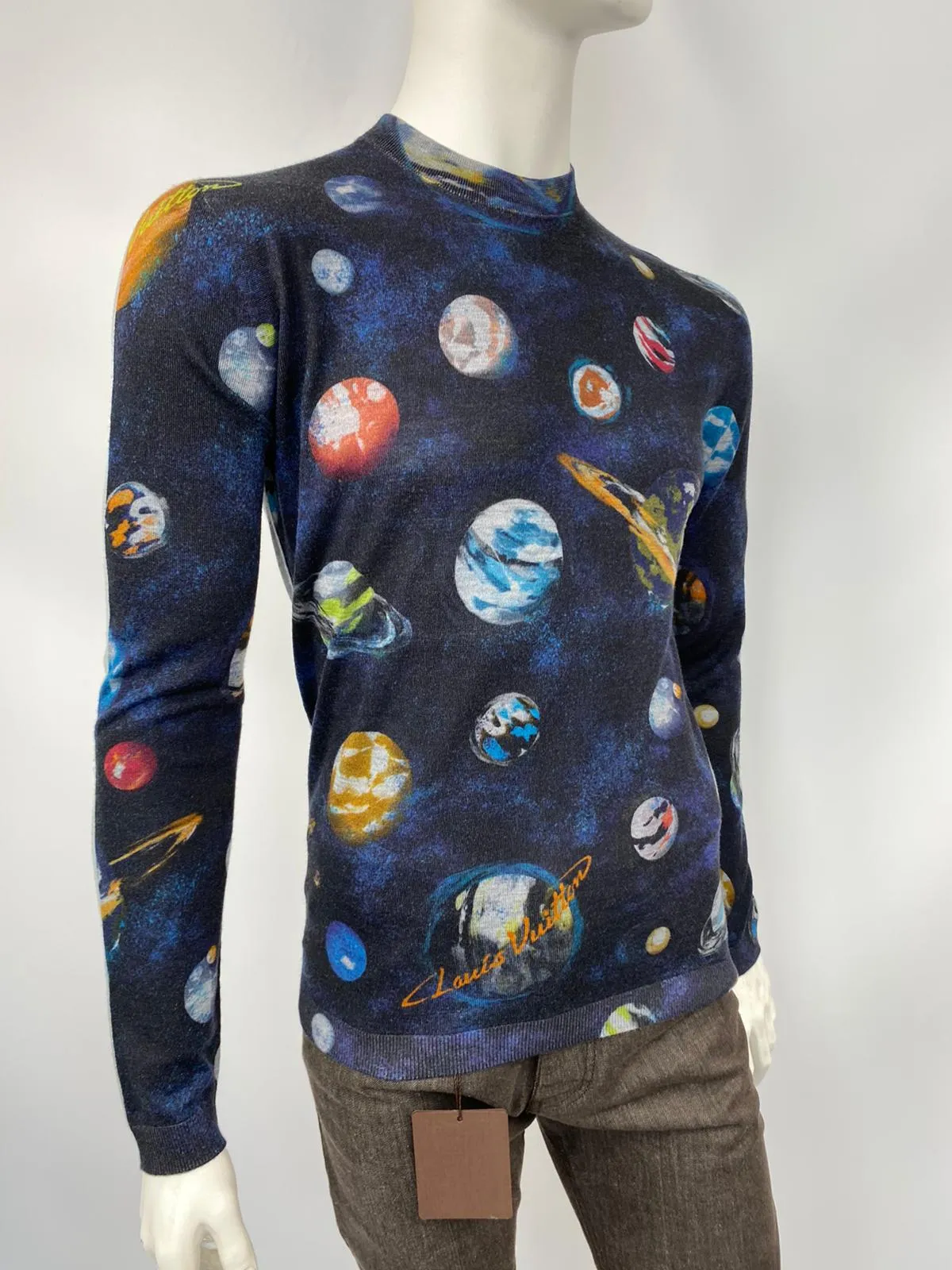 Garment Front Printed Planets Crewneck