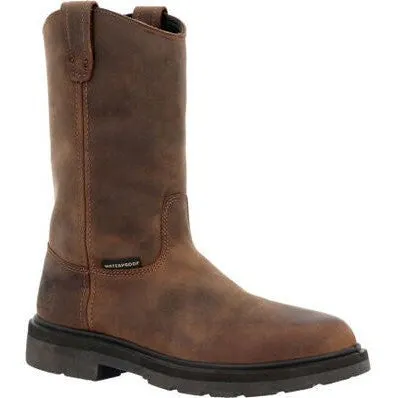 Georgia Men's Suspension 11" Waterproof Wellington Work Boot -Brown- GB00085
