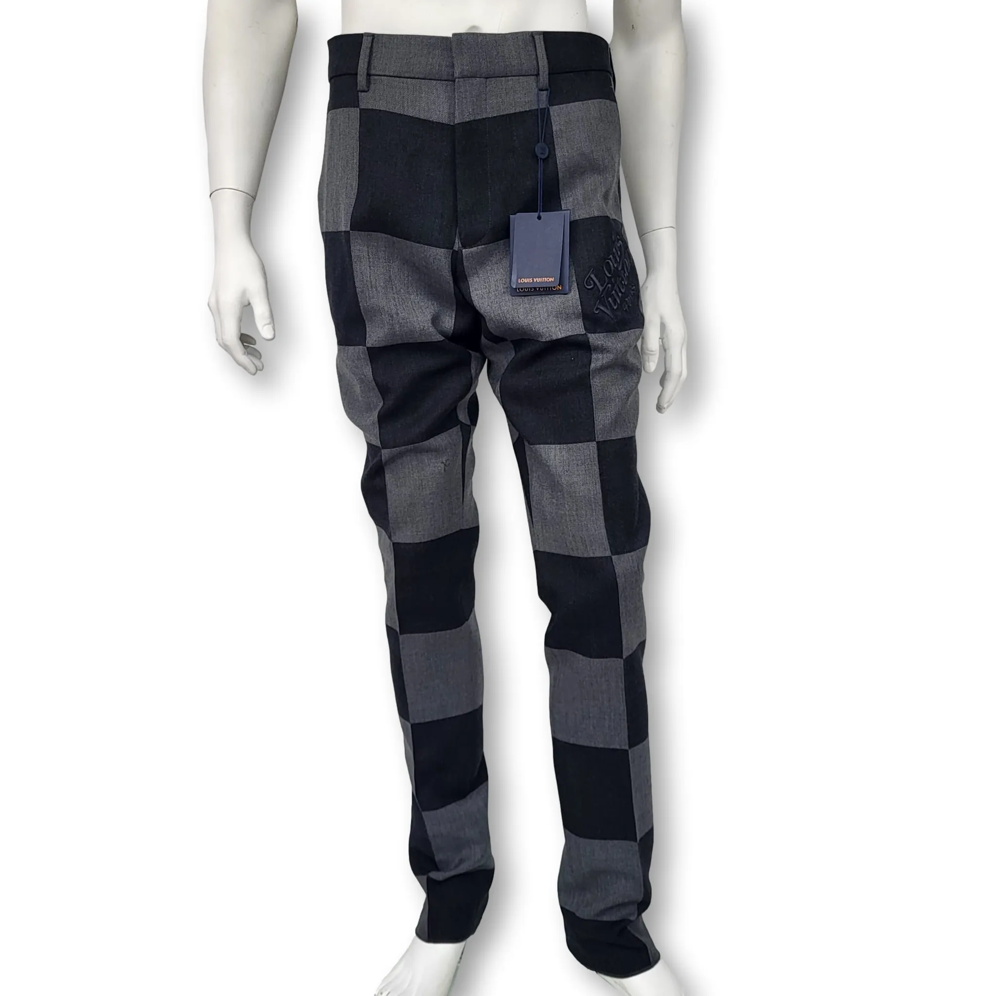 Giant Damier Cigarette Pants