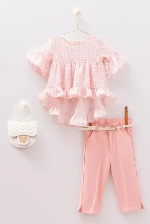 Girls Summer Casual Pink Set - MIALIA - Pink