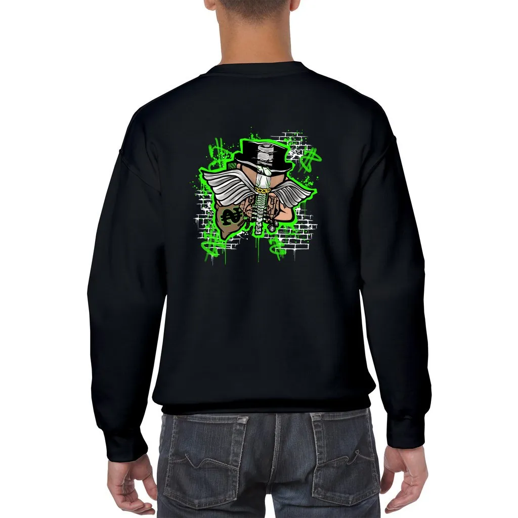 GRAFFITI MONEY BAGS HUSTLER Crewneck