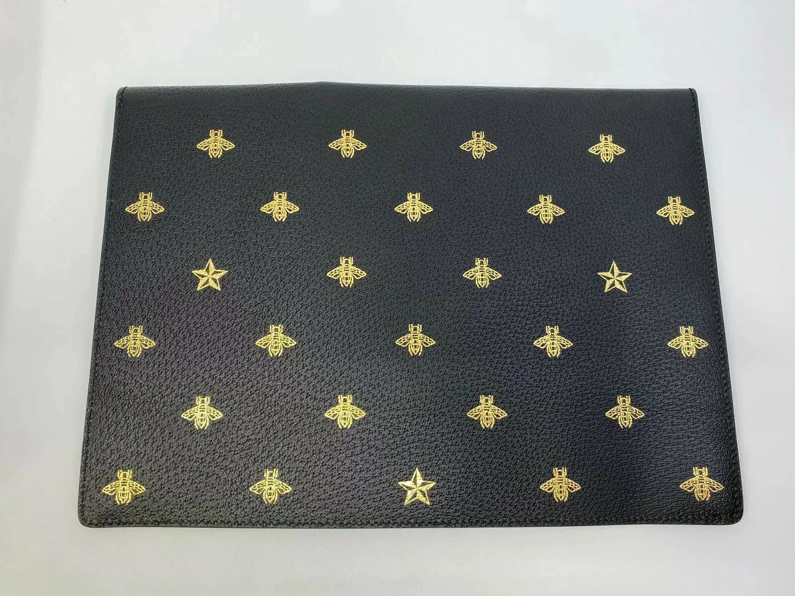 Gucci Grained Calfskin Bee Star Portfolio