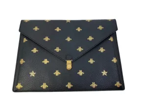 Gucci Grained Calfskin Bee Star Portfolio