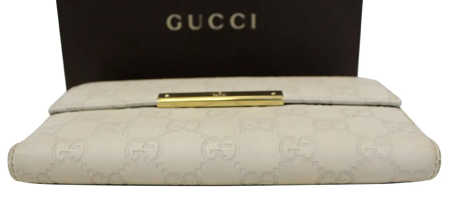 Gucci Sukey GG Guccissima Leather Off White Wallet