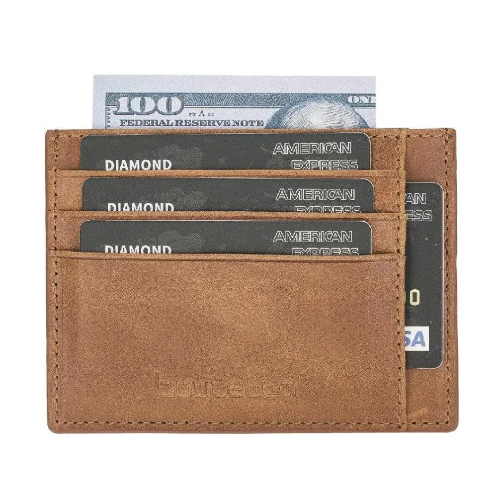 Handmade and Personalized Minimaalist Geniuine Leather Card Holder - BLWL18