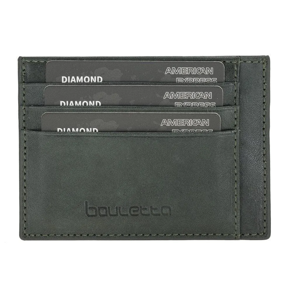 Handmade and Personalized Minimaalist Geniuine Leather Card Holder - BLWL18