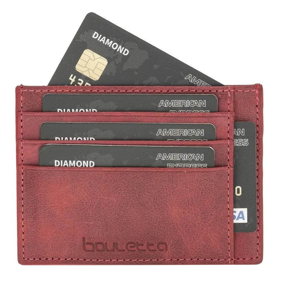Handmade and Personalized Minimaalist Geniuine Leather Card Holder - BLWL18