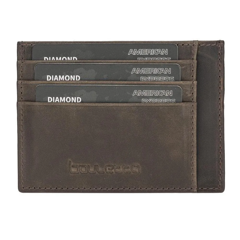 Handmade and Personalized Minimaalist Geniuine Leather Card Holder - BLWL18