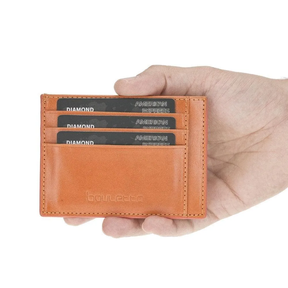 Handmade and Personalized Minimaalist Geniuine Leather Card Holder - BLWL18