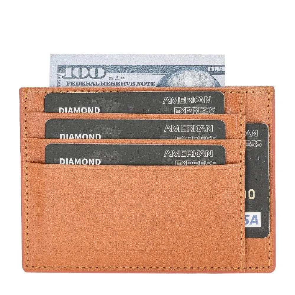 Handmade and Personalized Minimaalist Geniuine Leather Card Holder - BLWL18