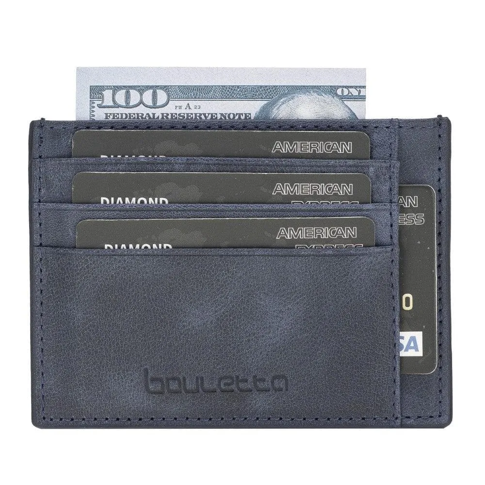 Handmade and Personalized Minimaalist Geniuine Leather Card Holder - BLWL18