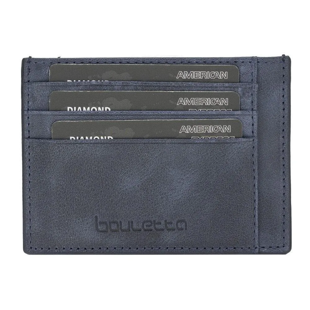 Handmade and Personalized Minimaalist Geniuine Leather Card Holder - BLWL18
