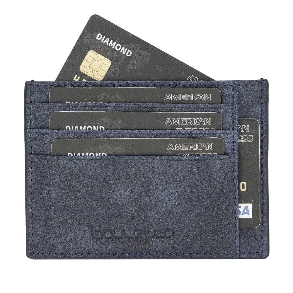 Handmade and Personalized Minimaalist Geniuine Leather Card Holder - BLWL18