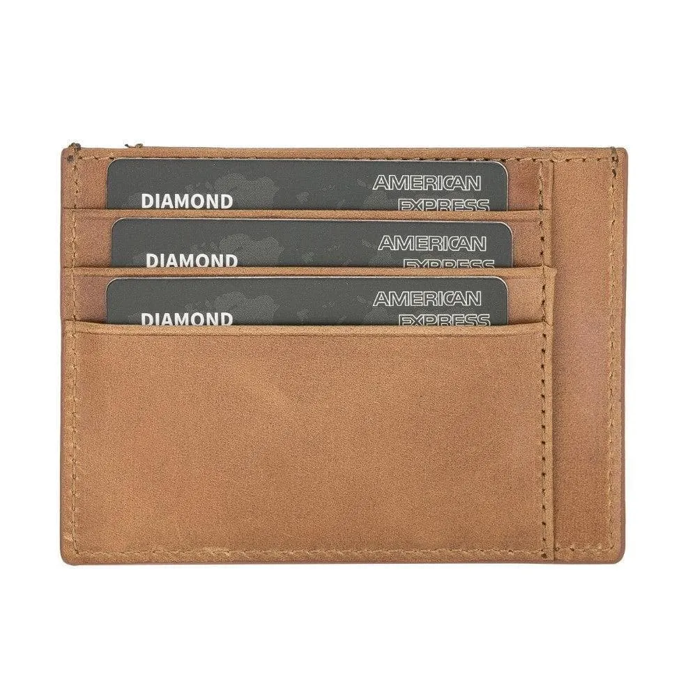 Handmade and Personalized Minimaalist Geniuine Leather Card Holder - BLWL18