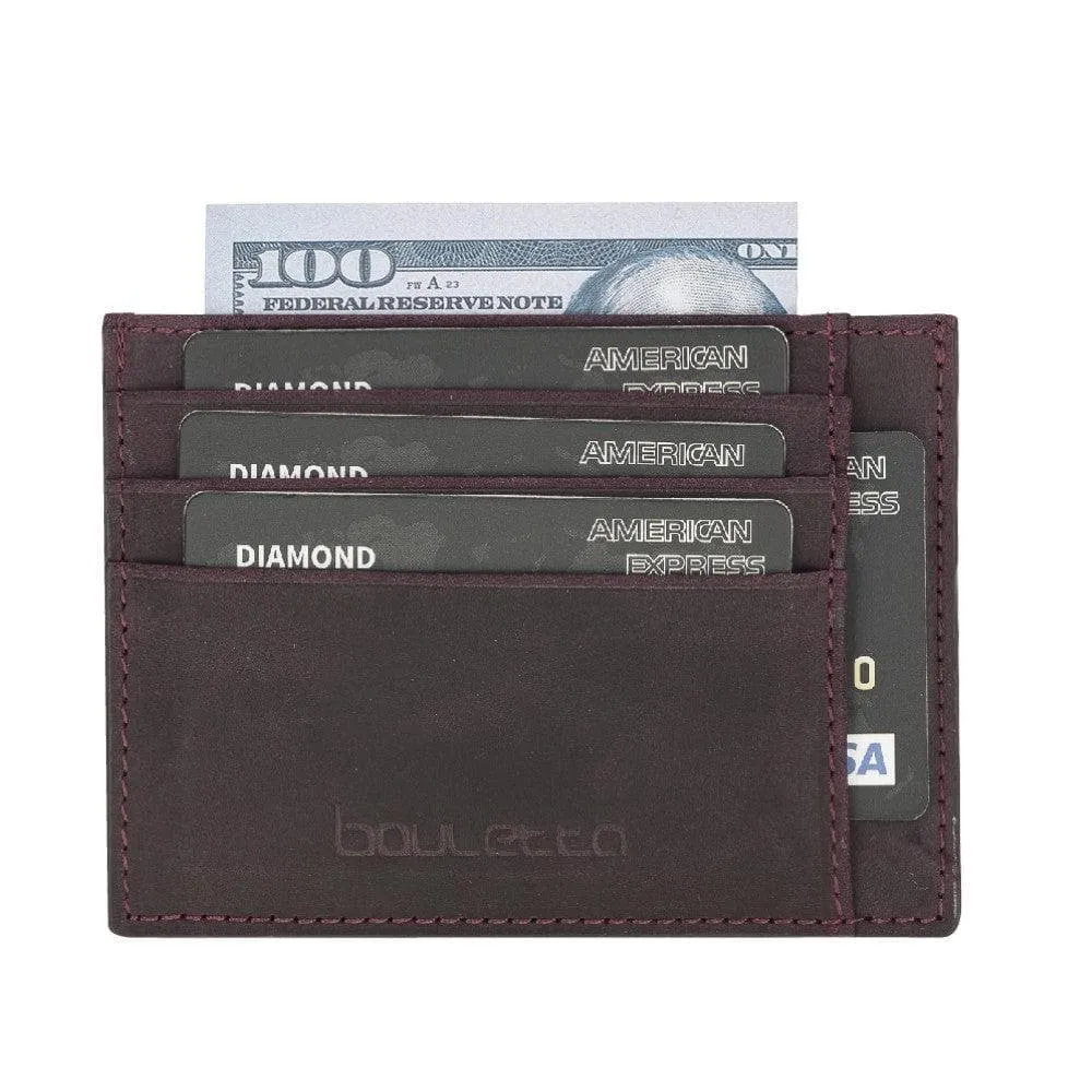 Handmade and Personalized Minimaalist Geniuine Leather Card Holder - BLWL18