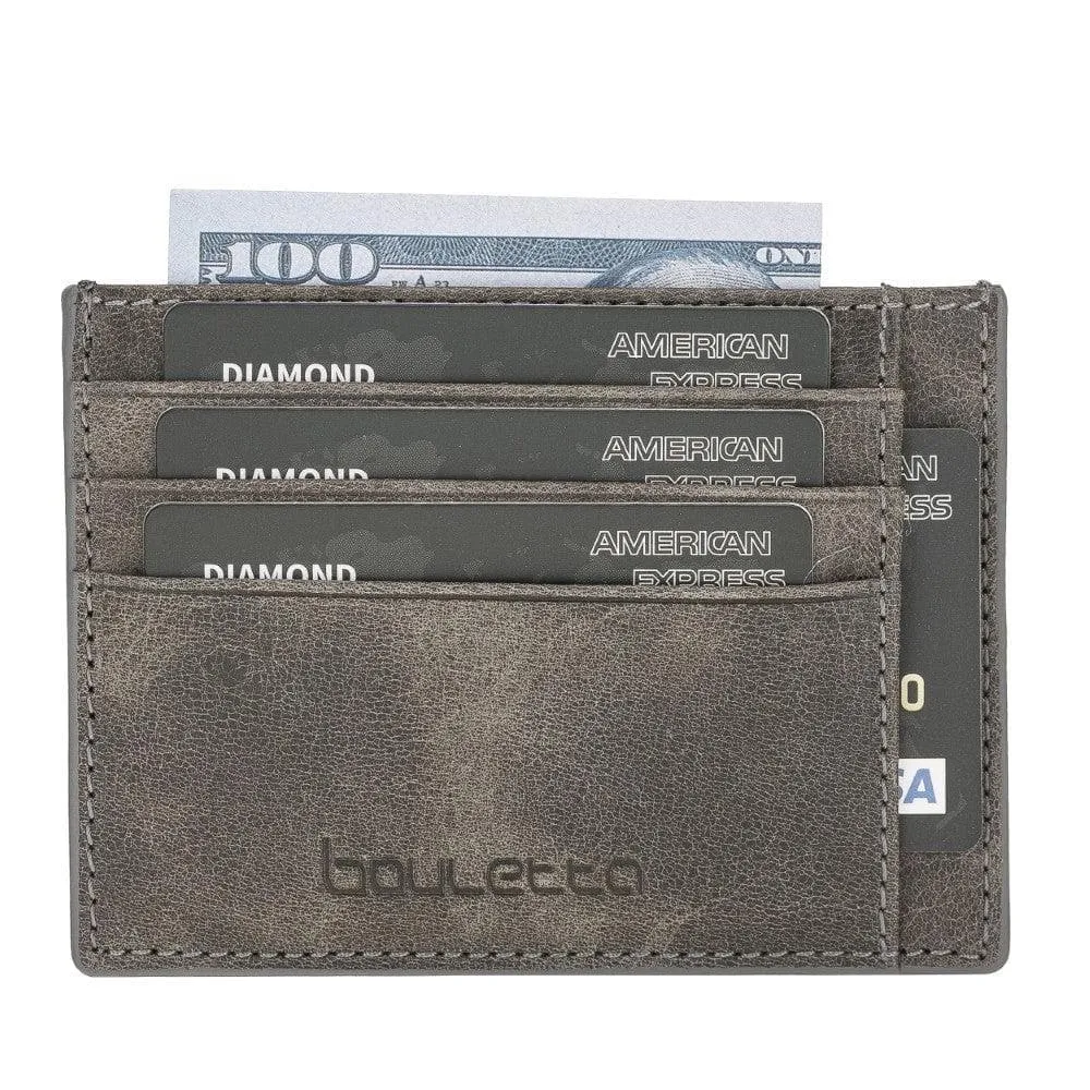Handmade and Personalized Minimaalist Geniuine Leather Card Holder - BLWL18