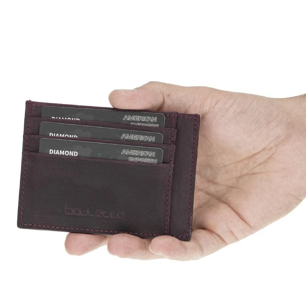 Handmade and Personalized Minimaalist Geniuine Leather Card Holder - BLWL18
