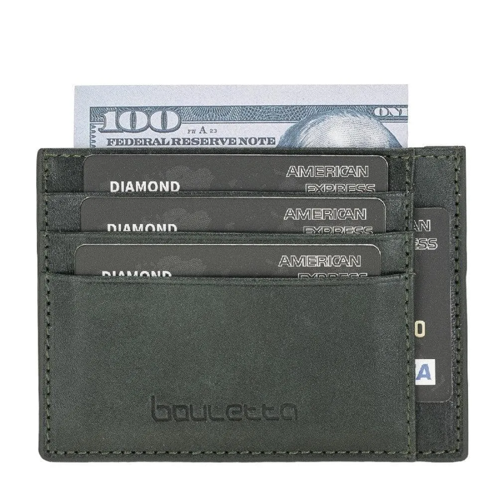 Handmade and Personalized Minimaalist Geniuine Leather Card Holder - BLWL18
