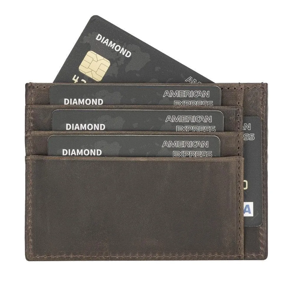 Handmade and Personalized Minimaalist Geniuine Leather Card Holder - BLWL18