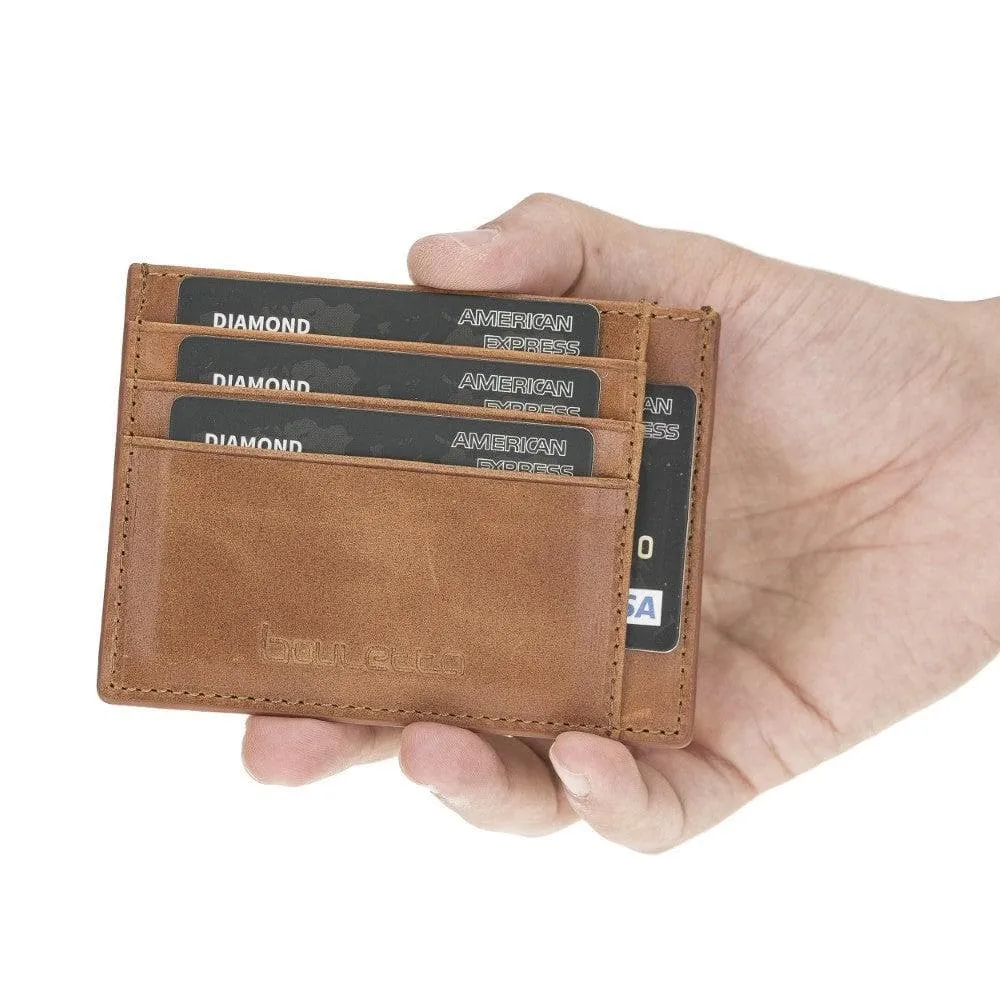 Handmade and Personalized Minimaalist Geniuine Leather Card Holder - BLWL18