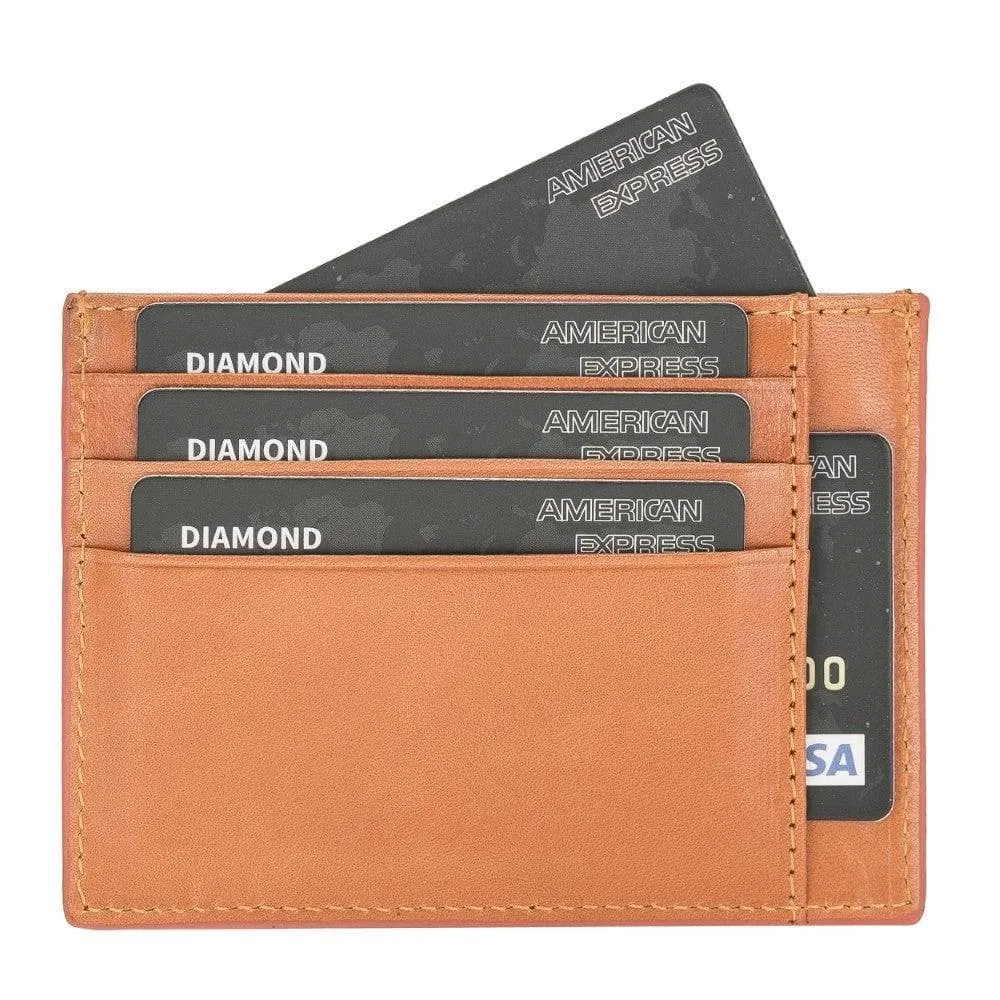 Handmade and Personalized Minimaalist Geniuine Leather Card Holder - BLWL18