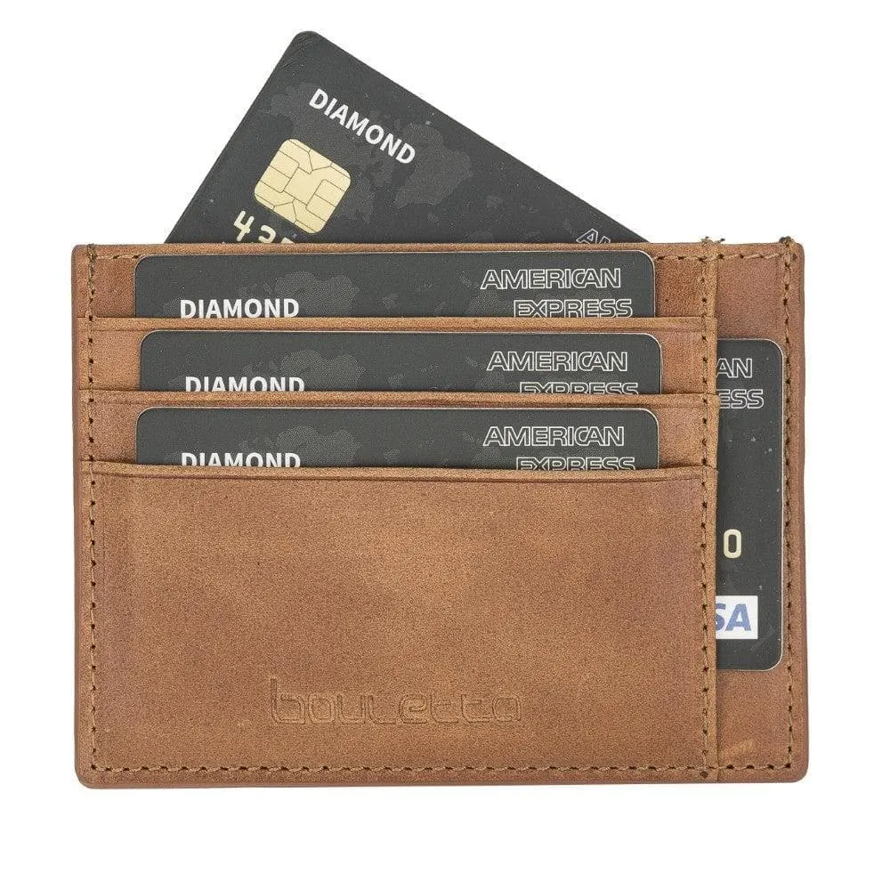 Handmade and Personalized Minimaalist Geniuine Leather Card Holder - BLWL18