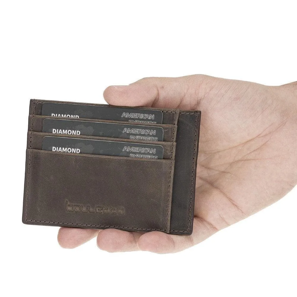 Handmade and Personalized Minimaalist Geniuine Leather Card Holder - BLWL18