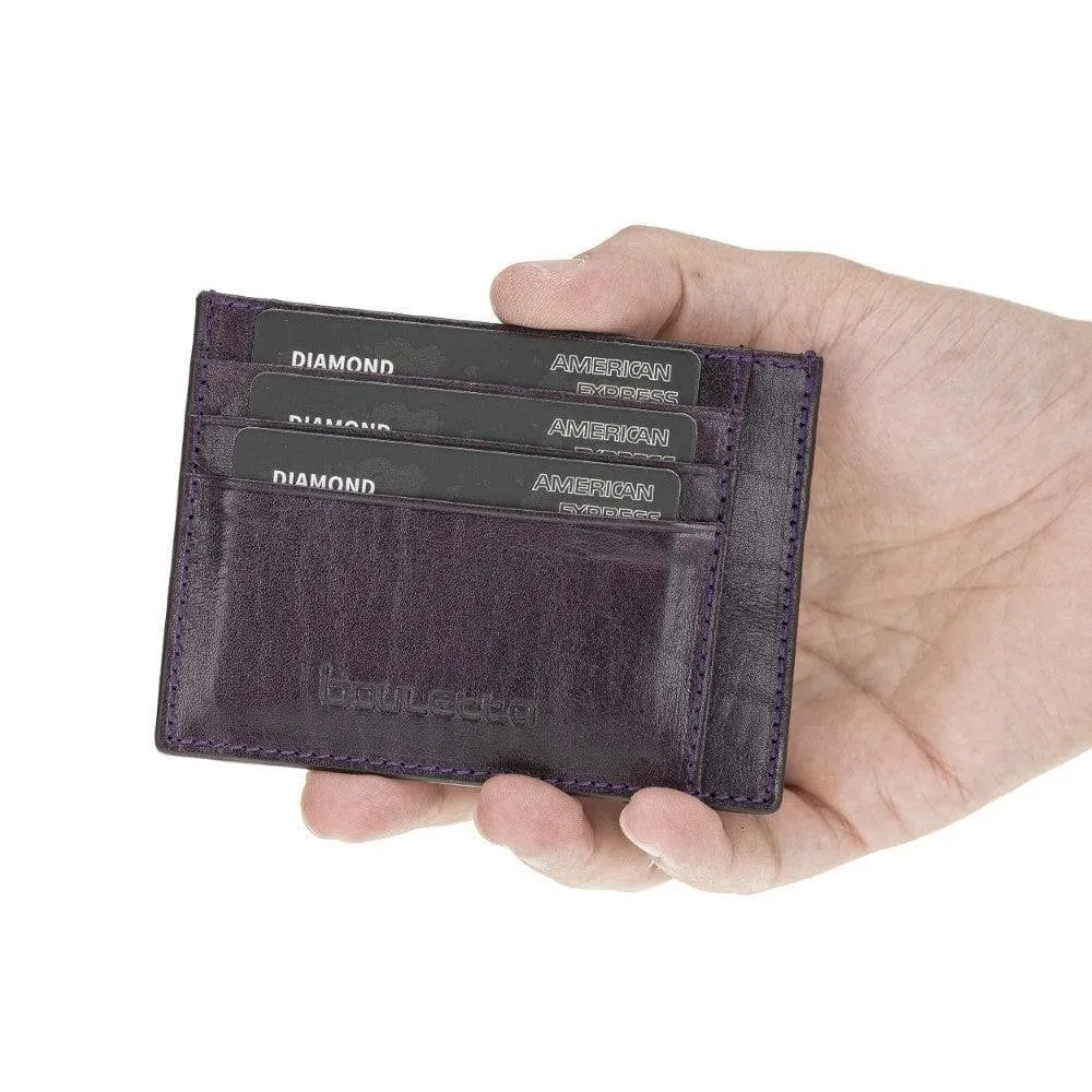 Handmade and Personalized Minimaalist Geniuine Leather Card Holder - BLWL18