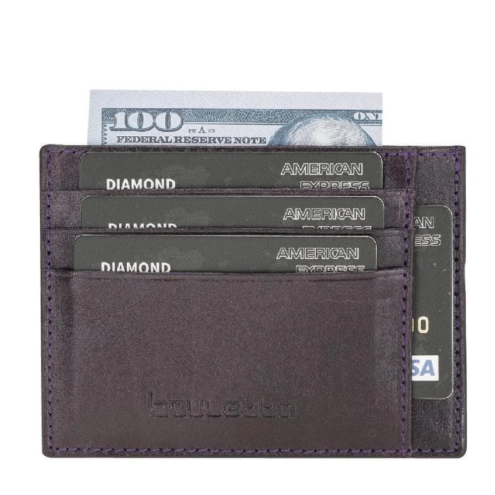 Handmade and Personalized Minimaalist Geniuine Leather Card Holder - BLWL18