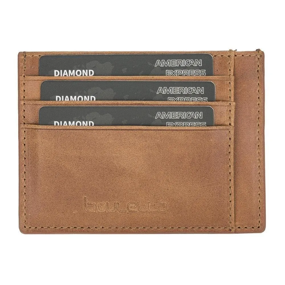 Handmade and Personalized Minimaalist Geniuine Leather Card Holder - BLWL18