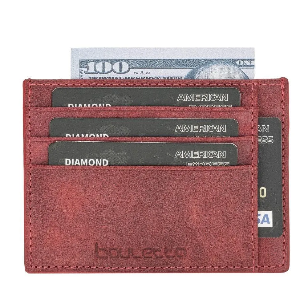 Handmade and Personalized Minimaalist Geniuine Leather Card Holder - BLWL18