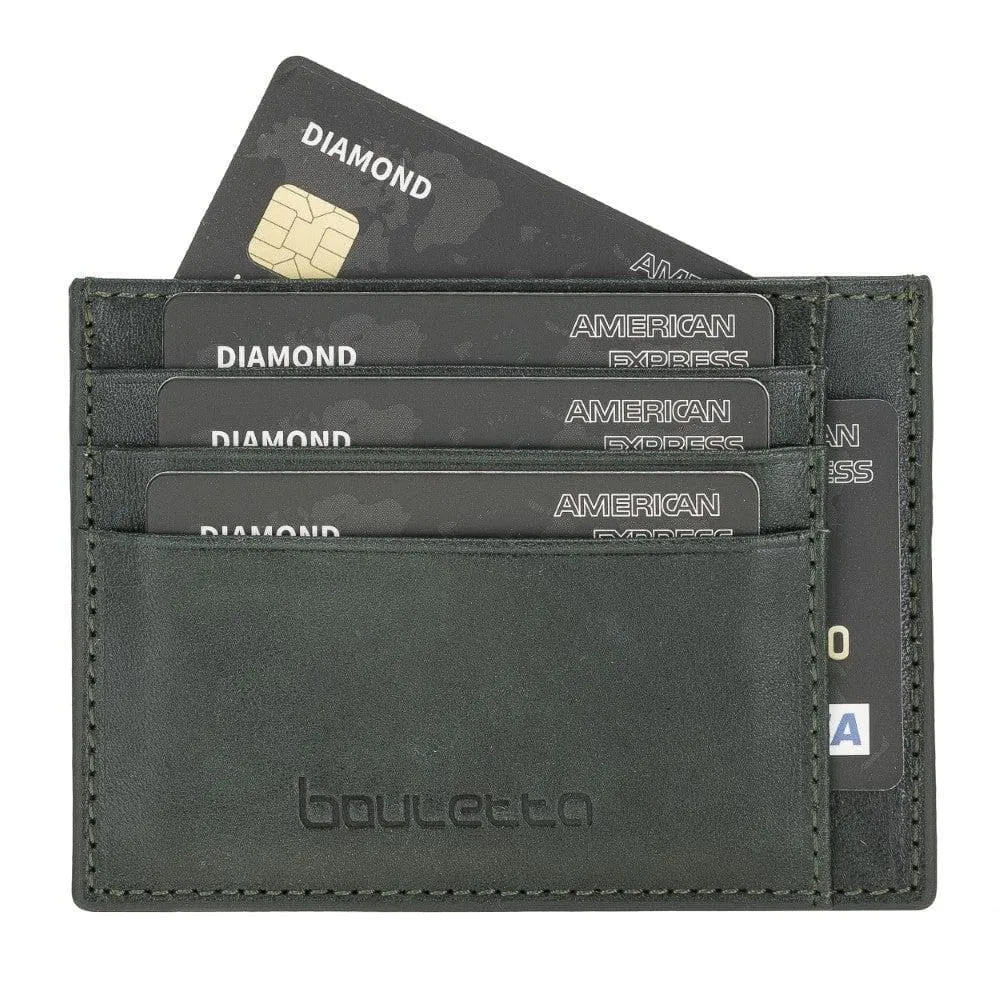 Handmade and Personalized Minimaalist Geniuine Leather Card Holder - BLWL18