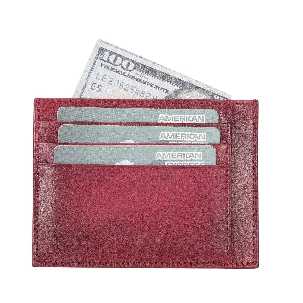 Handmade and Personalized Minimaalist Geniuine Leather Card Holder - BLWL18