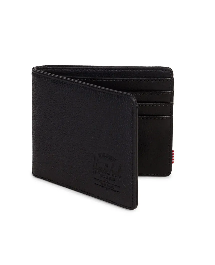 Hank Wallet Black Pebbled Leather