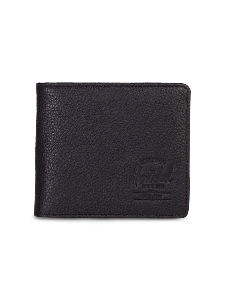 Hank Wallet Black Pebbled Leather